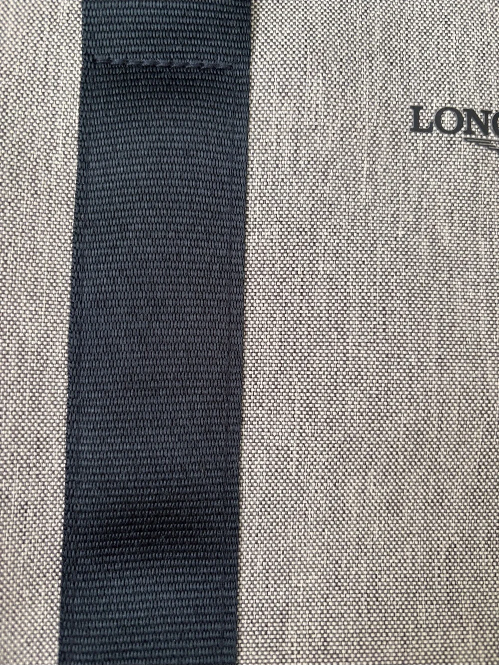 NWT Longines Melange Canvas Foldable Travel Bag Gray/Blue Sporty Minimalist